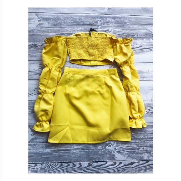 Ruched Sleeve Button Front Bardot set size 2-10 - Picture 5 of 8